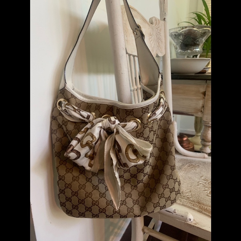 SOLD Gucci Positano Hobo Bucket Bag